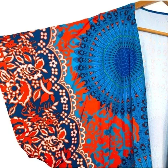 Medallion & Floral Kimono Coverup Top ~ Brand New - Picture 9 of 16